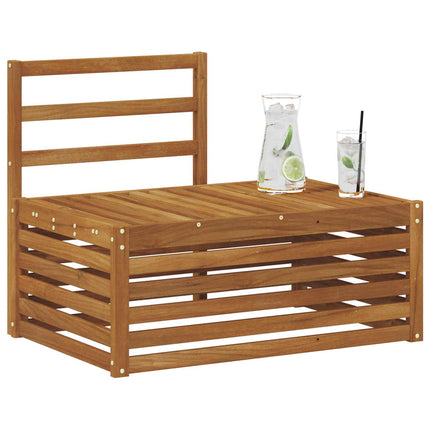 Modulsoffa utomhus Naturfärg 91 x 63 x 73 cm Massivt Akaciaträ