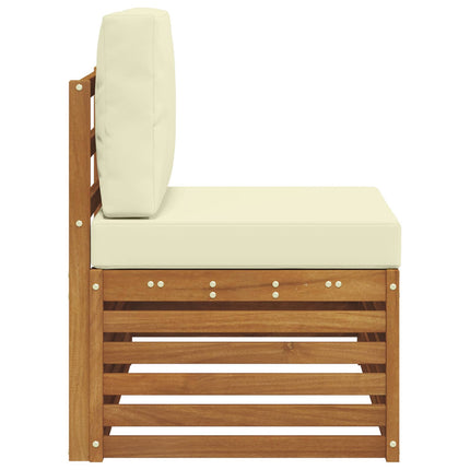 Utomhus modulsoffa Naturfärg 91 x 63 x 73 cm Massivt Akaciaträ