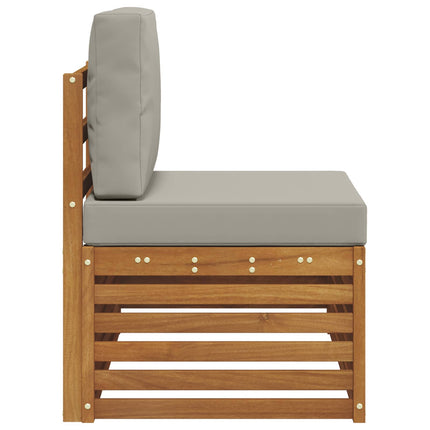 Utomhus modulsoffa Naturfärg 91 x 63 x 73 cm Massivt Akaciaträ
