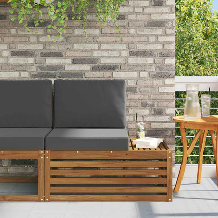 Utomhus modulsoffa Naturfärg 91 x 63 x 73 cm Massivt Akaciaträ