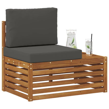 Utomhus modulsoffa Naturfärg 91 x 63 x 73 cm Massivt Akaciaträ