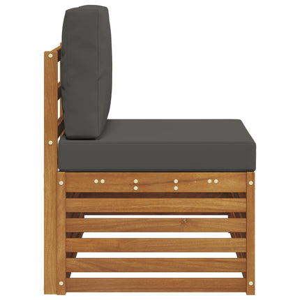 Utomhus modulsoffa Naturfärg 91 x 63 x 73 cm Massivt Akaciaträ