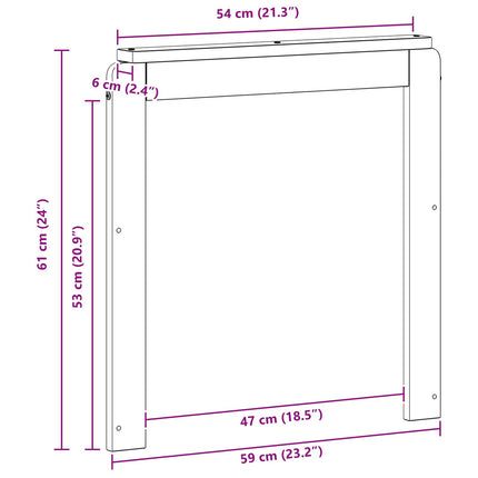 Armstöd 2 pcs Brun 59 x 6 x 61 cm Konstruerat trä