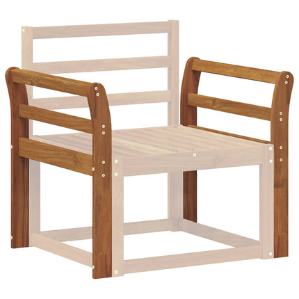 Armstöd 2 st Naturlig 58,5 x 8 x 60 cm Massivt Akaciaträ