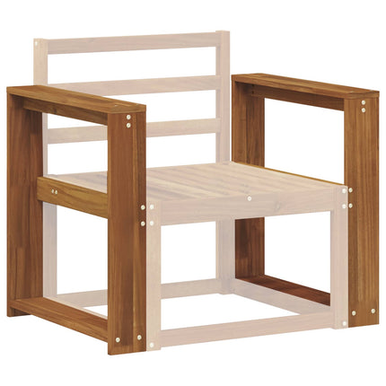 Armstöd 2 st Naturlig 58,5 x 10 x 61 cm Massivt Akaciaträ