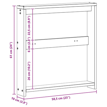 Armstöd 2 st Naturlig 58,5 x 10 x 61 cm Massivt Akaciaträ