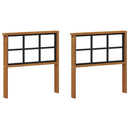 Armstöd 2 st Naturlig 60 x 6 x 61 cm Massivt Akaciaträ
