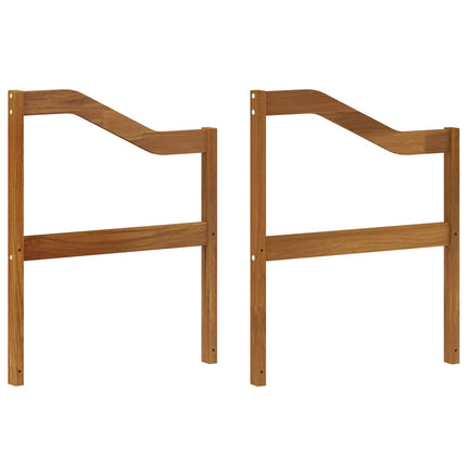 Armstöd 2 pcs Naturlig 59 x 4 x 73 cm Massivt Akaciaträ