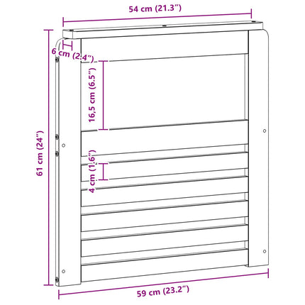Armstöd 2 pcs Brun 59 x 6 x 61 cm Konstruerat trä