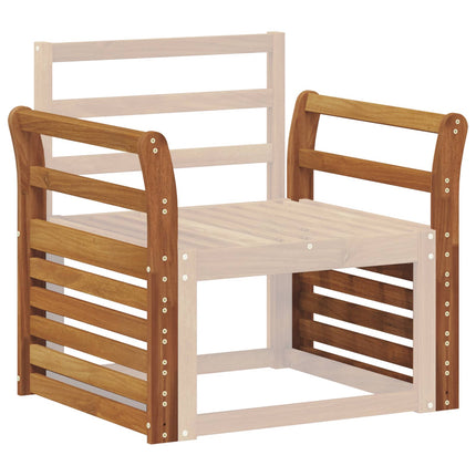 Armstöd 2 pcs Naturlig 58,5 x 8 x 60 cm Massivt Akaciaträ