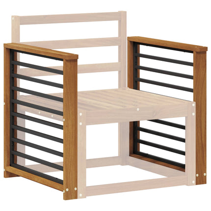 Armstöd 2 pcs Naturlig 60 x 6 x 61 cm Massivt Akaciaträ