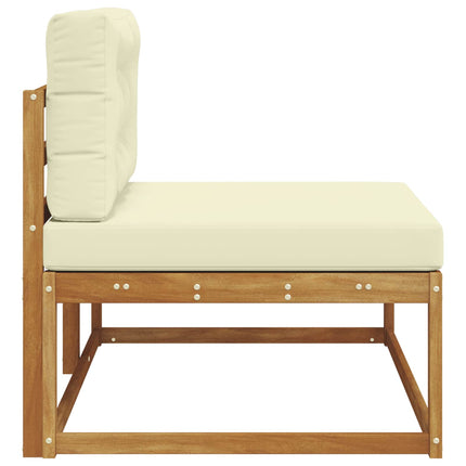 Utomhus modulsoffa med kudde Naturfärg 115 x 83 x 73 cm