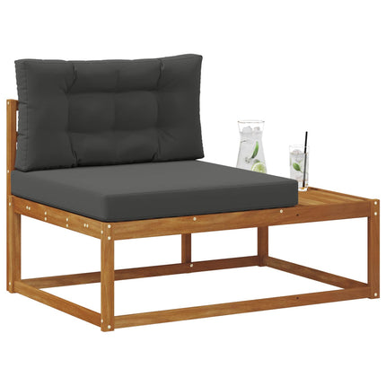 Utomhus modulsoffa med kudde Naturfärg 115 x 83 x 73 cm
