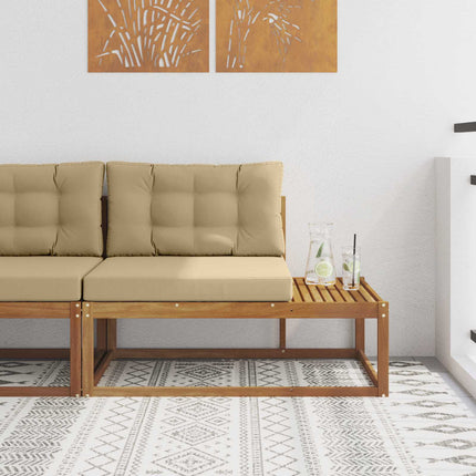 Utomhus modulsoffa med kudde Naturfärg 115 x 83 x 73 cm