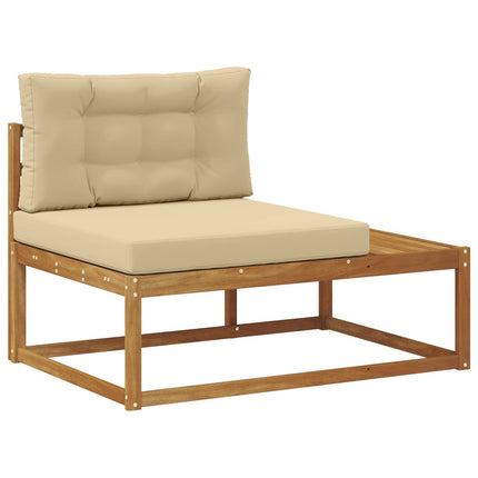Utomhus modulsoffa med kudde Naturfärg 115 x 83 x 73 cm