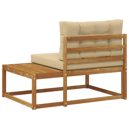 Utomhus modulsoffa med kudde Naturfärg 115 x 83 x 73 cm