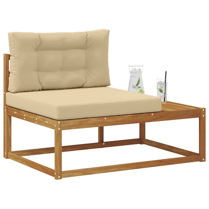 Utomhus modulsoffa med kudde Naturfärg 115 x 83 x 73 cm