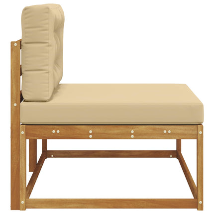 Utomhus modulsoffa med kudde Naturfärg 115 x 83 x 73 cm