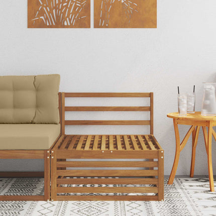 Utomhus Mellansoffa Massivt Akaciaträ Naturfärg 79 x 83 x 73 cm