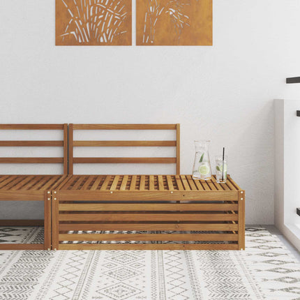 Utomhus modulsoffa Naturfärg 115 x 83 x 73 cm Massivt Akaciaträ