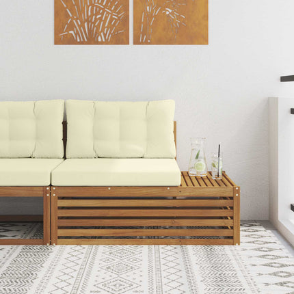 Utomhus modulsoffa Naturfärg 115 x 83 x 73 cm Massivt Akaciaträ