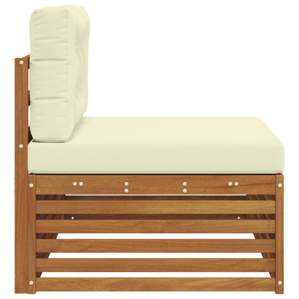 Utomhus modulsoffa Naturfärg 115 x 83 x 73 cm Massivt Akaciaträ