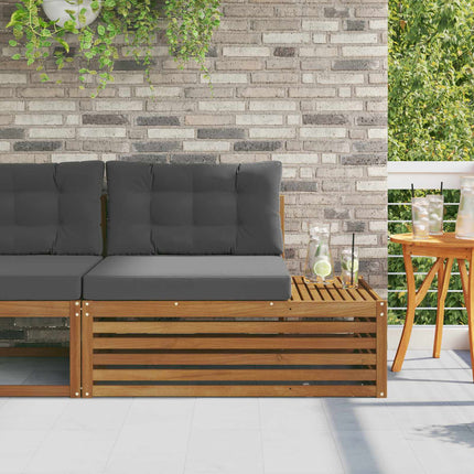 Utomhus modulsoffa Naturfärg 115 x 83 x 73 cm Massivt Akaciaträ