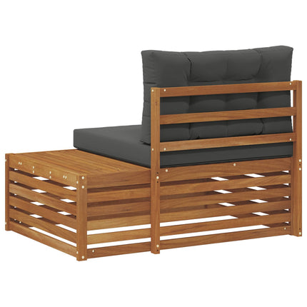 Utomhus modulsoffa Naturfärg 115 x 83 x 73 cm Massivt Akaciaträ
