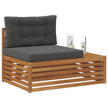 Utomhus modulsoffa Naturfärg 115 x 83 x 73 cm Massivt Akaciaträ