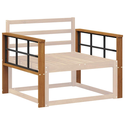 Armstöd 2 st Naturlig 78,5 x 6 x 61 cm Massivt Akaciaträ