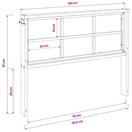 Armstöd 2 st Naturlig 78,5 x 6 x 61 cm Massivt Akaciaträ