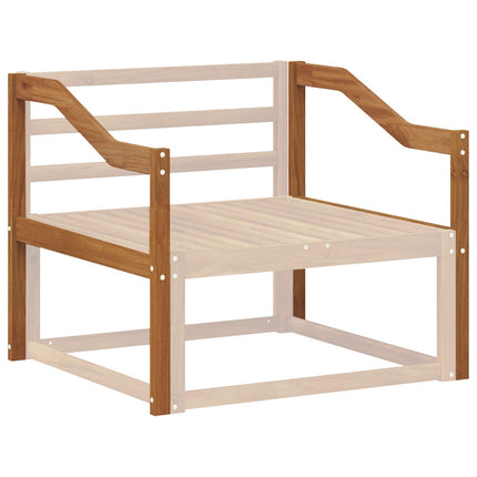 Armstöd 2 st Naturlig 79 x 4 x 73 cm Massivt Akaciaträ