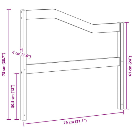 Armstöd 2 st Naturlig 79 x 4 x 73 cm Massivt Akaciaträ
