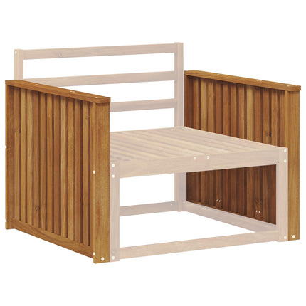 Armstöd 2 st Naturlig 80 x 6 x 61 cm Massivt Akaciaträ