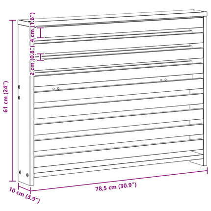 Armstöd 2 st Naturlig 78,5 x 10 x 61 cm Massivt Akaciaträ