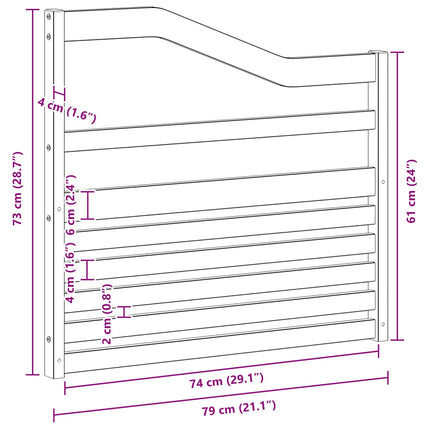 Armstöd 2 pcs Brun 79 x 4 x 73 cm Konstruerat trä