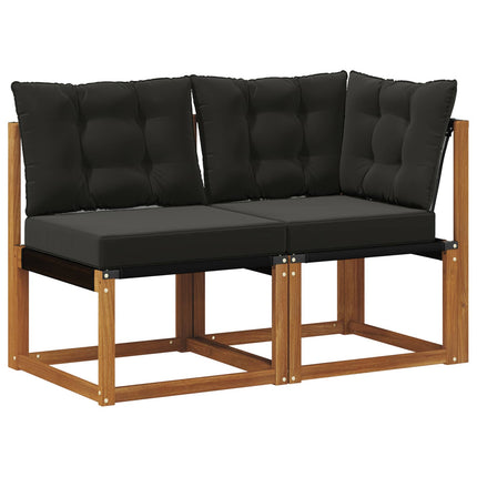 Modulsoffa utomhus mitt och hörn med kudde 2 Stycke Naturfärg