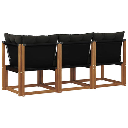 Modulsoffa utomhus mitt och hörn med kudde 3 Stycke Naturfärg