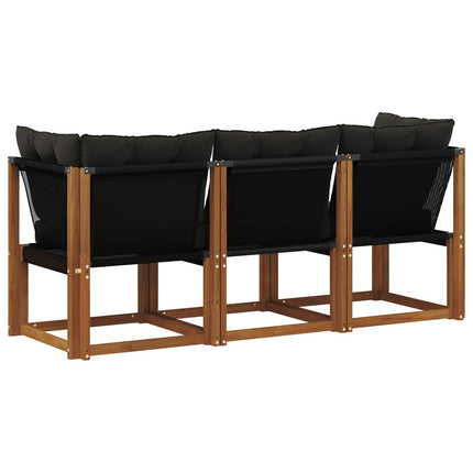 Modulsoffa utomhus mitt och hörn med kudde 3 Stycke Naturfärg