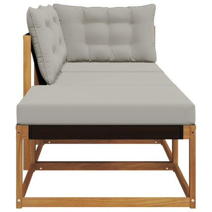 Sektionell Soffa Enheter 3 Stycke Naturlig och ljusgrå