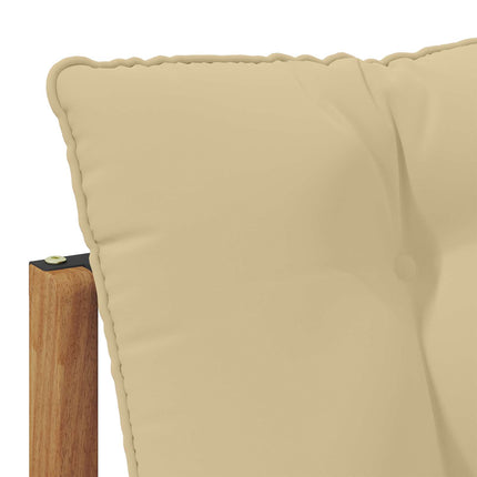 Utomhus Sektionsoffa Enheter med kudde 3 Stycke Naturfärg