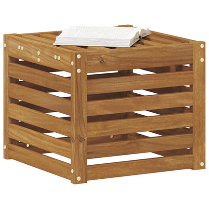 Utomhuspall Naturfärg 43 x 43 x 37 cm Massivt Akaciaträ