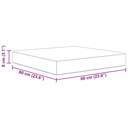Utomhus Soffa Kudde Beige 60 x 60 x 8 cm Polyester