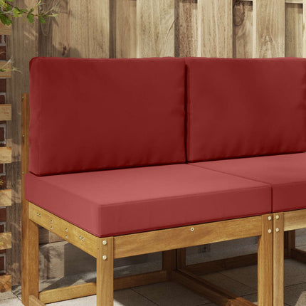 Utomhus Soffa Kudde 2 pcs Vinröd Polyester