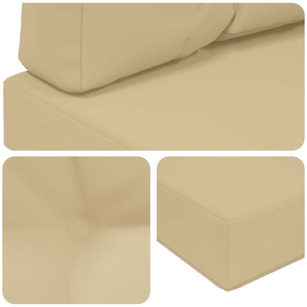 Utomhus Soffa Kudde 2 pcs Beige Polyester