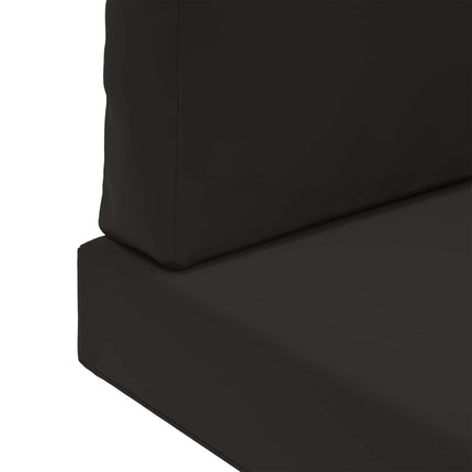 Utomhus Soffa Kudde 3 pcs Svart Polyester