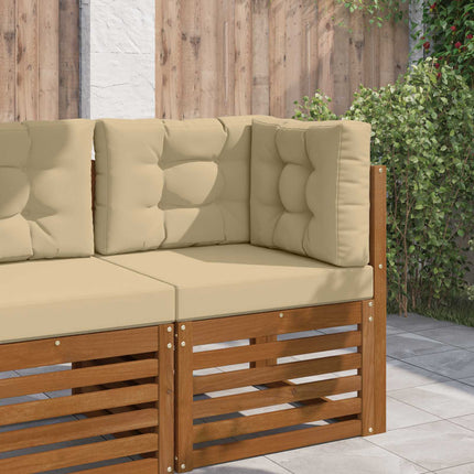 Utomhus Soffa Kudde 3 pcs Beige Polyester