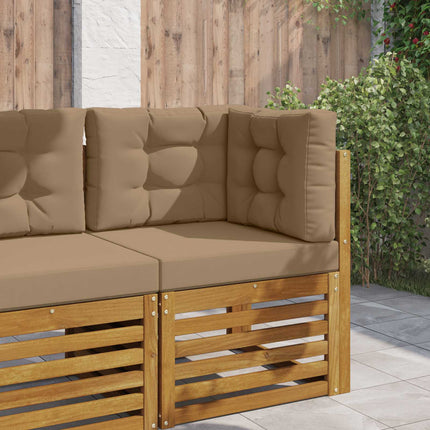 Utomhus Soffa Kudde 3 pcs Taupe Polyester