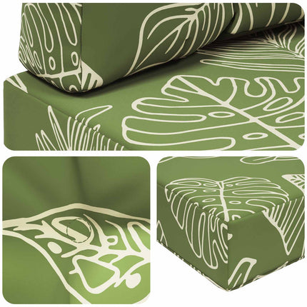 Utomhus Soffa Kudde 3 pcs Bladdesign Polyester