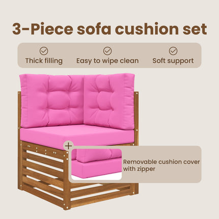 Utomhus Soffa Kudde Polyester Rosa 60 x 60 x 8 cm